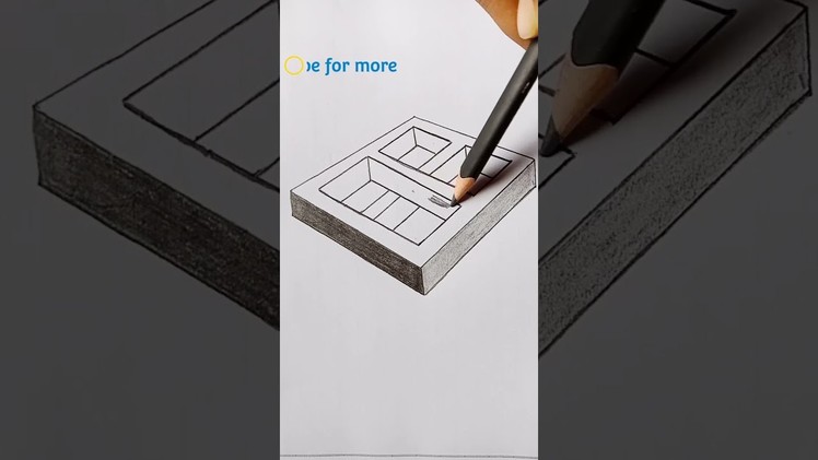 How To draw 3D optical illusion.Tricky 3d drawing #shorts #art #3d #drawing