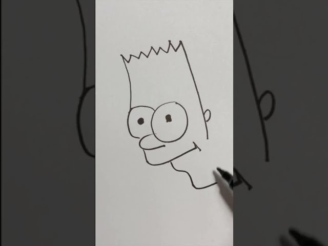 How to draw BART SIMPSON easy and cute.