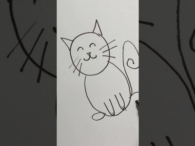 How to draw CAT  easy and cute. ????