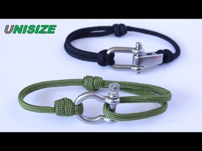 How to Make an Adjustable "Unisize" Shackle Paracord Bracelet - CBYS Paracord Tutorial