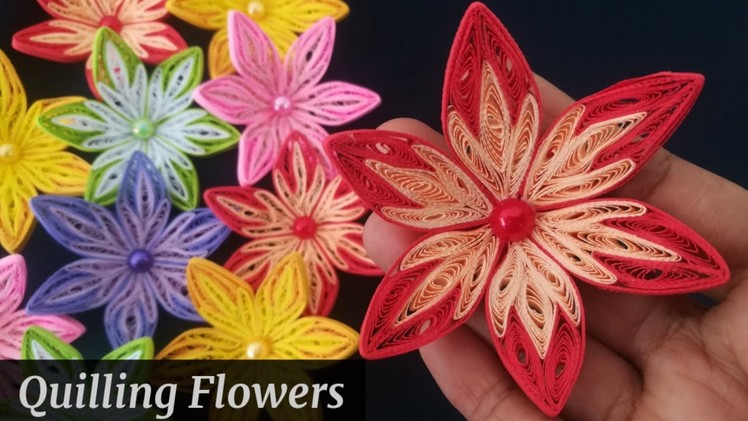 How to make paper Quilling flowers. Quilling flowers tutorial. Beautiful paper Quilling flowers