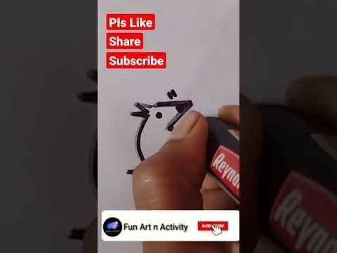 How To Turn Number '3' Into Rat Picture | Easy Drawings #shorts #drawing #painting #art #xiaolin