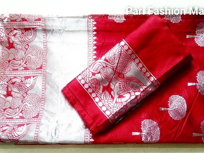 Paithani Silk Saree Blouse design.Paithani saree patchwork blouse design #blousedesign