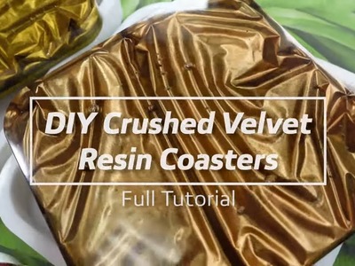 Resin Crushed Velvet Coasters | DIY Resin Coasters