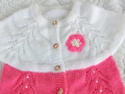 Baby sweater design | Easy Knitting Tutorial | Best Sweater Design for Baby Girl