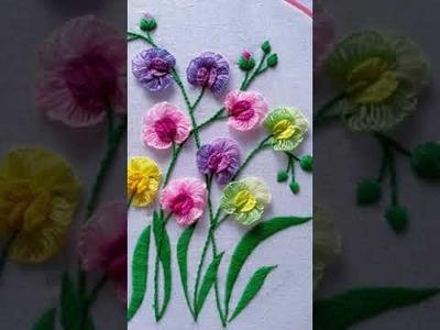 Beautiful Orchid Hand Embroidery