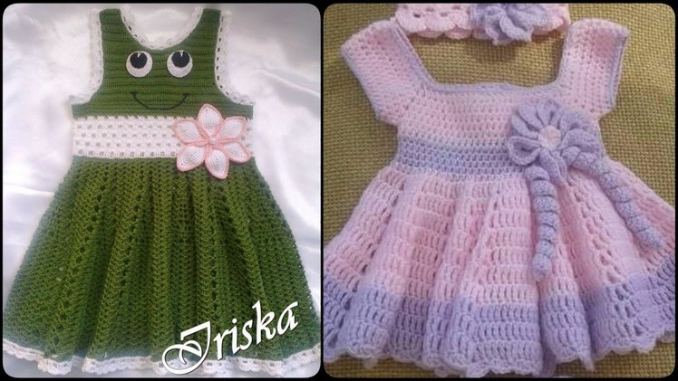Crochet Baby Frocks.Baby Girls Crochet and Knitting Frocks. Simple Crochet Frocks.Baby Winter Frocks