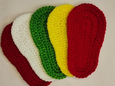 Crochet Shoes Sole For Baby 9-12  Month's