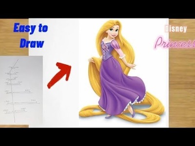 Disney Princess Rapunzel || How to Draw Rapunzel from Tangled - step by step
