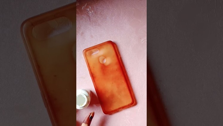 Diy with waste phone case. glitter phone cover at home #shorts #youtubeshorts #viralvideo #diy