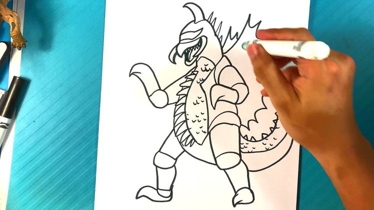 EASY How to Draw GIGAN from GODZILLA