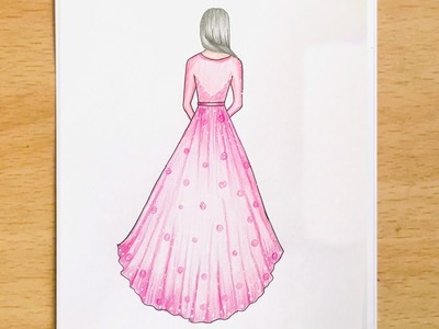 Easy way to Draw a girl With beautiful dress | How to Draw a girl with beautiful dress.Girl Drawing