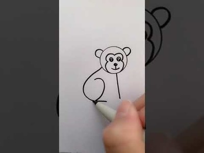 Easy Way to Draw Picture of Monkey