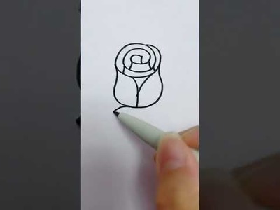 Easy Way to Draw Picture of Rose