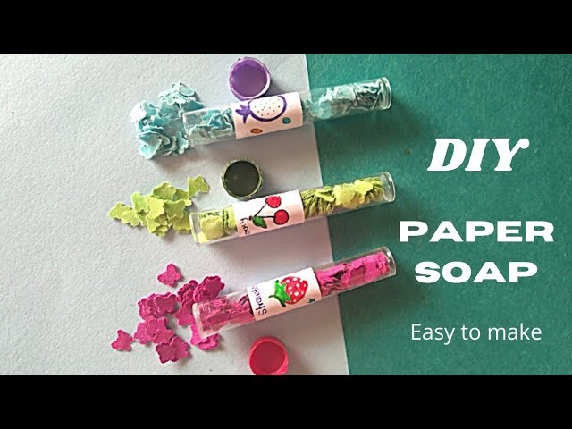 Homemade paper soap without butter paper and tissue paper ||DIY paper soap||paper hand soap||DIY.