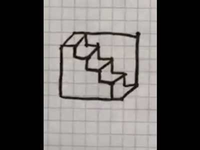 How to draw 3d staircase  Easy and Cute.????Drawing a Slippers for children