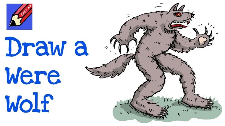 How to draw a Werewolf Real Easy for Halloween