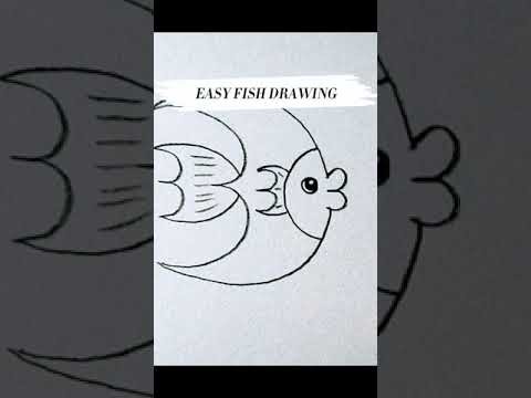 How to draw Fish Drawing | easy way to draw #fish #art #draw #drawing #shorts