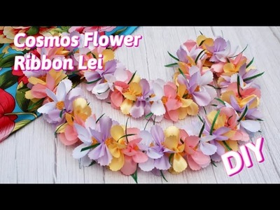 How To Make Cosmos Flower Ribbon Lei