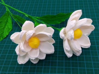 How To Make Easy Paper Flower. DIY Paper Flower. Crepe Paper Flowers