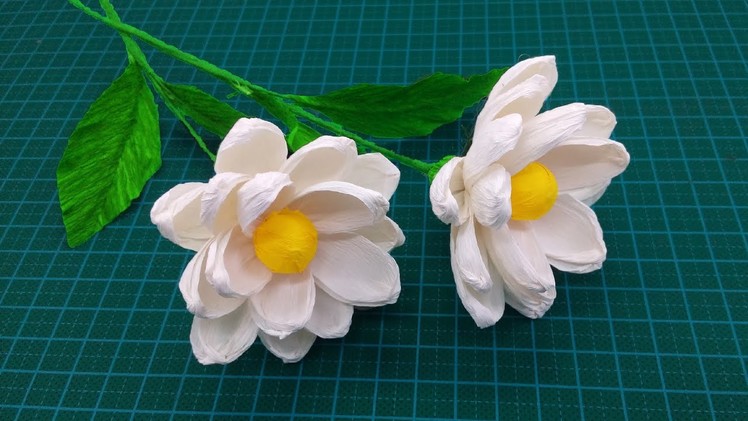 How To Make Easy Paper Flower. DIY Paper Flower. Crepe Paper Flowers