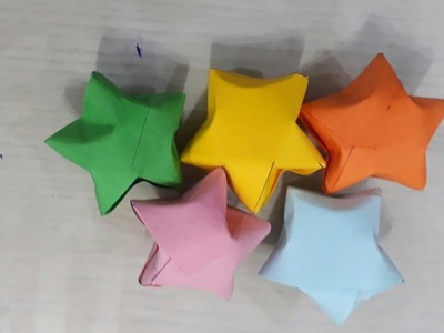 Lucky Paper Star | Instructions to Make a Paper Star | Origami Star Tutorial | 3D Star | Paper Star