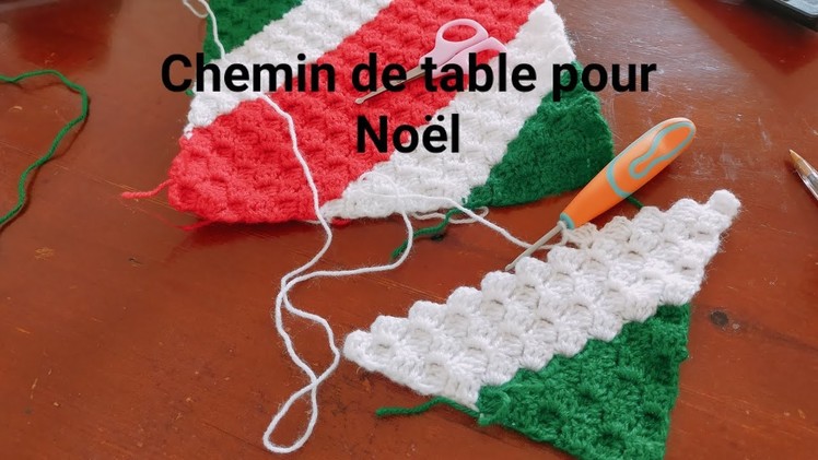 Tuto crochet  chemin de table au crochet pour Noël, Carré C2C au crochet