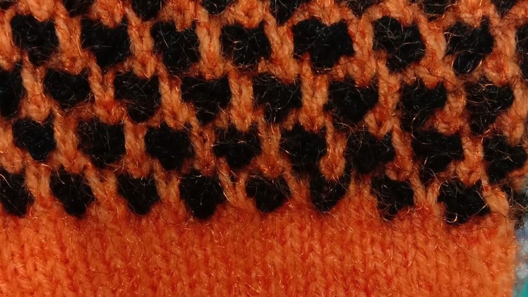 Very Easy knitting pattern two colour's sweater Design : | Hindi | | Anjum Knitting |
