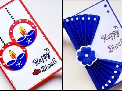 2 DIY Diwali Greeting Card.Handmade Diwali card making ideas.How to make greeting card for Diwali