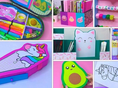 4 easy ideas + recycling cardboard ✨Organizers and Pencil Box