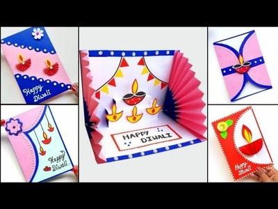 5 DIY Diwali Greeting Card.Handmade Diwali card making ideas.How to make greeting card for Diwali