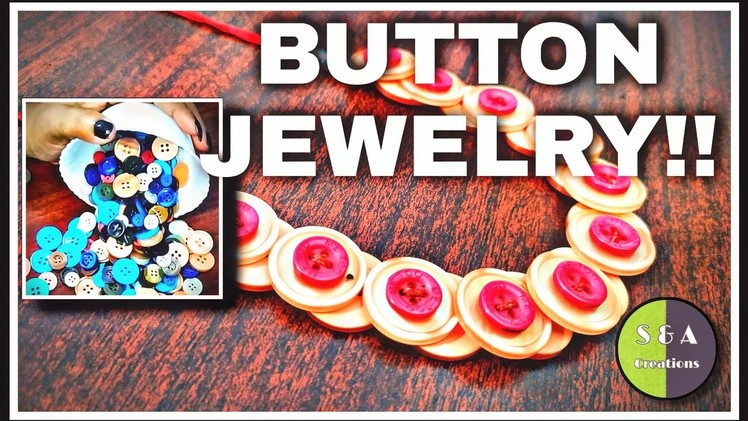 Button jewelry making | Beautiful necklace making using buttons | ornament making | S&A creations