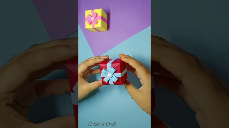 DIY Gift Box. Easy Origami Paper Craft Ideas #shorts #viralvideo  #diy #ytshorts #easycraftideas