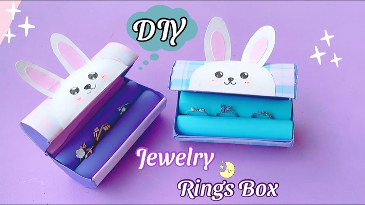 DIY - How to make Jewelry Organizer with waste Tissue Roll | Cute Organizer Tutorial | Ring Box Idea