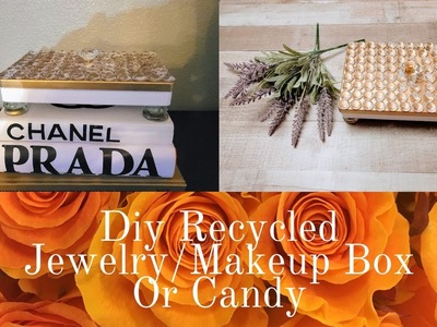 Diy Recycle Jewelry || Makeup Box or Candy || GLAM HOME DECOR