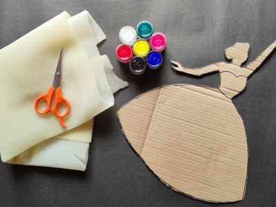 Easy Doll Wall Hanging Making Idea | Best Out of Waste Cardboard and Foam Sheet