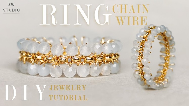 Easy Ring Chain & Wire.DIY Ring.Wire Wrap Ring Tutorial.DIY Jewelry.How to make. DIY Accessories