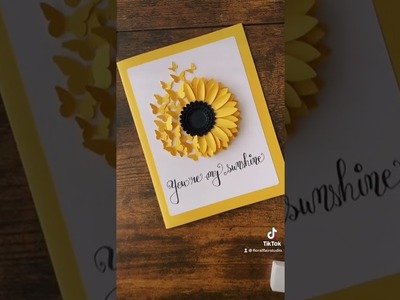 Handmade Card | Sunflower and Butterflies | DIY Paper Crafts | 3D Greeting Card