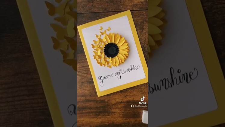 Handmade Card | Sunflower and Butterflies | DIY Paper Crafts | 3D Greeting Card