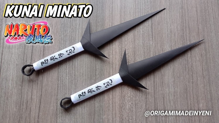 How to make a paper KUNAI MINATO, ninja weapon, easy origami