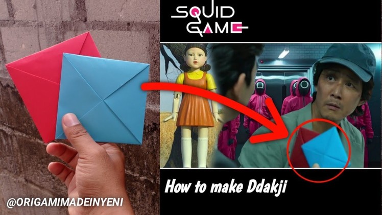 How to make Ddakji, Squid Game, Easy Origami