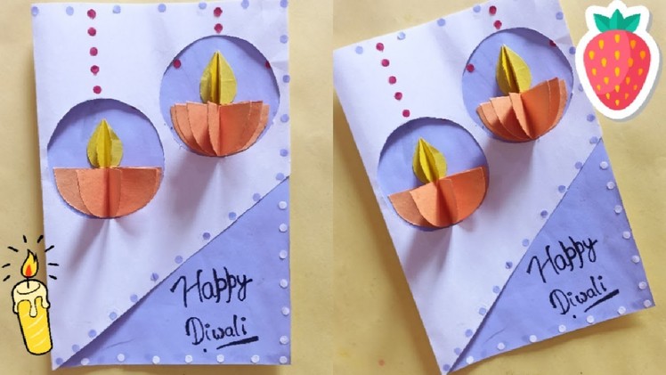 How to make diwali card.diy easy and beautiful diwali card.handmade card