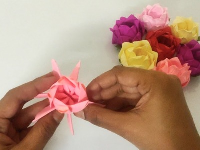 Paper Flowers Craft for Diwali Decoration | Paper Craft | Diwali Ideas | Diwali Videos | Paper Rose