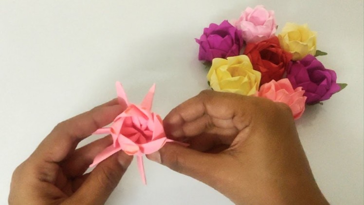 Paper Flowers Craft for Diwali Decoration | Paper Craft | Diwali Ideas | Diwali Videos | Paper Rose