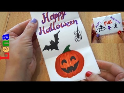 Surprise Message card Happy Halloween ???? Pull Tab Origami Envelope card ???? Letter Folding Origami ????