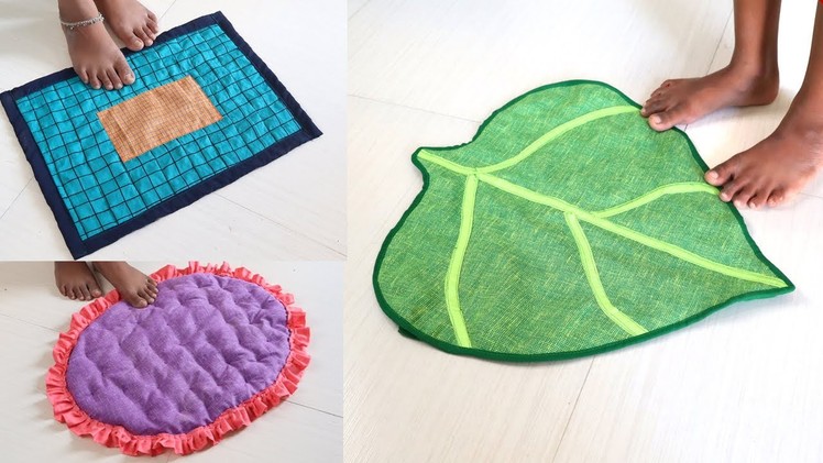 3 Doormat making from old clothes l Old Clothes Hacks l DIY Floor Mats l Sonali's Creations