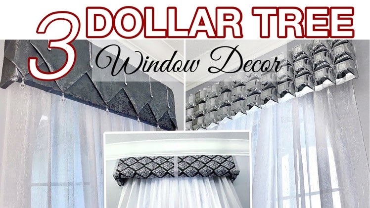 3 UNIQUE DOLLAR TREE Window DIY Ideas To Try Out!!! DIY Window Valance With Table runners!