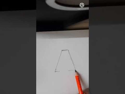 3d art| how to write 3d letter A|#shorts |