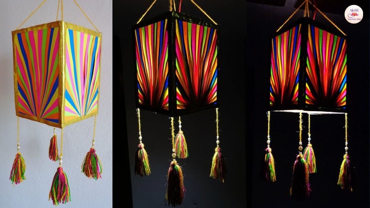 Akash Kandil Making at Home For Diwali|DIY|Diwali Decoration Ideas|DIY Paper Lantern|Diwali Crafts