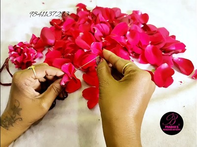 Bridal jada flower making | flower veni and pendants tutorial | Prabha's creativity | jadai flowers